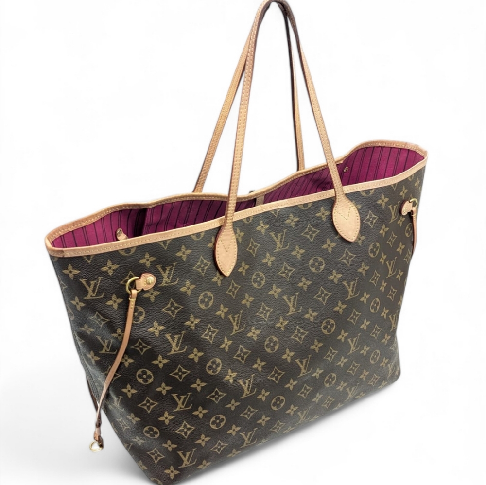 ✨️💎Authentic Louis Vuitton fuchsia Neverfull GM Monogram Bag - Picture 2 of 16